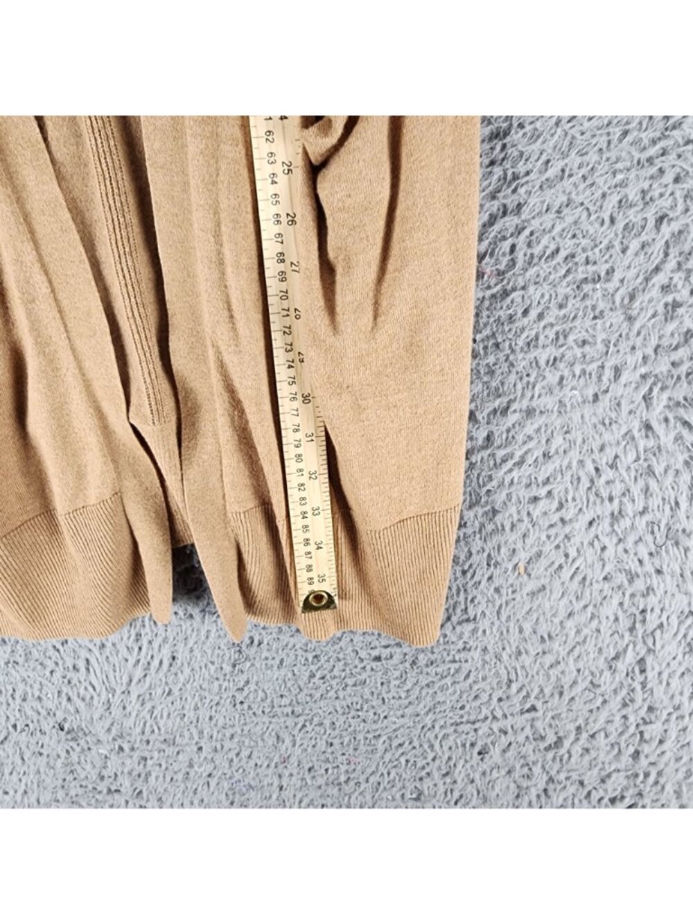 Old Navy Sweater Womens Large Tan Long Sleeve Open Front Cardigan - Picture 5 of 10